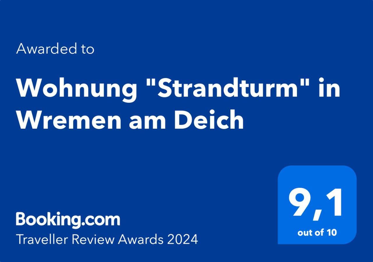 Wohnung "Strandturm" In Wremen Am Deich Eksteriør bilde